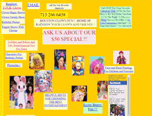 Tablet Screenshot of houstonclownfun.com